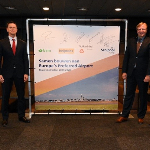 Ondertekening contract Schiphol KWS - VolkerRail