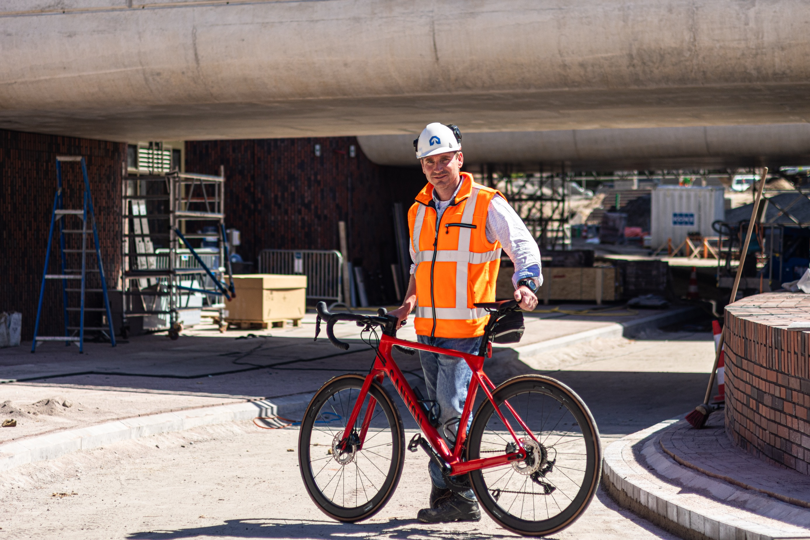 Folkert op de fiets